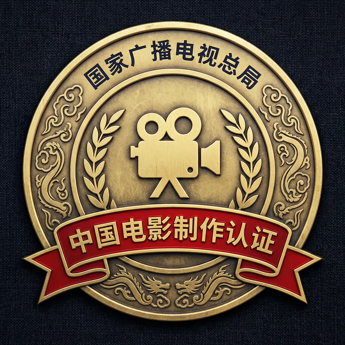 小马拉大车影视制作许可证徽章-国家广播电视总局颁发